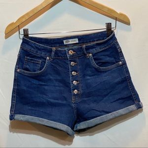 Zara high waisted denim shorts